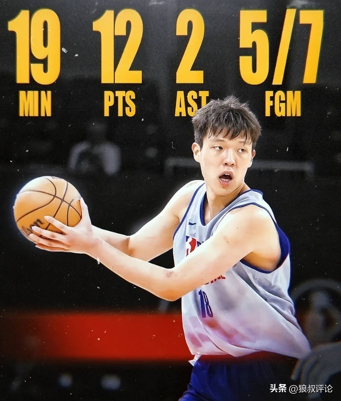 关于队记给杨瀚森评B-!速度慢让我担心现在对手不会在NBA的信息